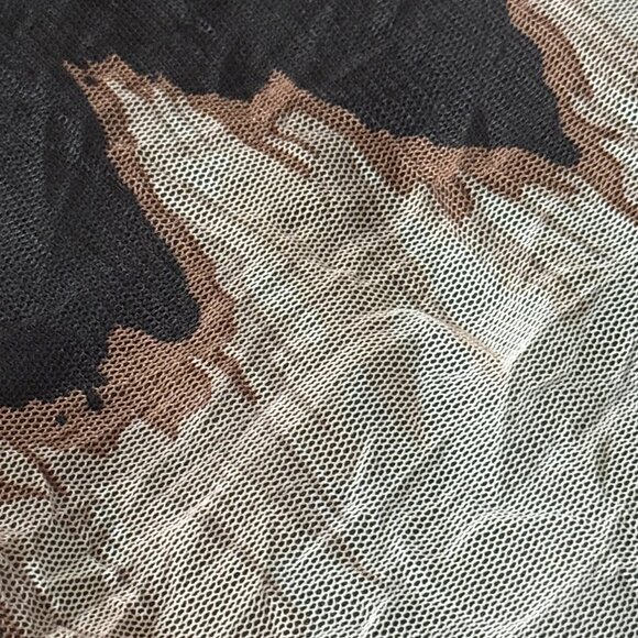 ZARA LANDSCAPE MIDI LACE BOHO TEXTURED MESH ETHEREAL ROMANTIC DRESS MEDIUM - Picture 9 of 9